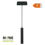 Висяща лампа с магнитен релсов плафон X-LINE, черна, 10 W, 800 lm, 4000 K, 30 см, DPM, MTL-SP-10W-B