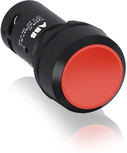 Бутон със задържане червен CP2-10R-10 1NO пластмасов ринг Ø22mm Compact ABB, 1SFA619101R1011