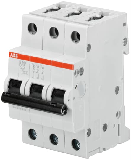 Автоматичен прекъсвач S203 3P 32A крива D 6kA ABB, 2CDS253001R0321