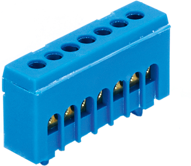 Клема изолирана СИНЯ N7H 7x16mm² IP20 63A 690V MOREK, MAD1007N15