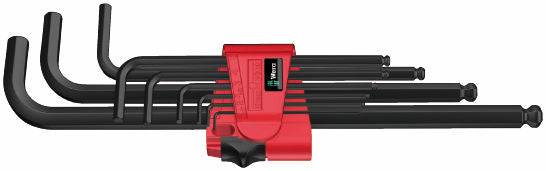 Комплект шестограми, 9х (1.5…10), в щипка, 950 PKL L-key BlackLaser Wera, WERA, W022086
