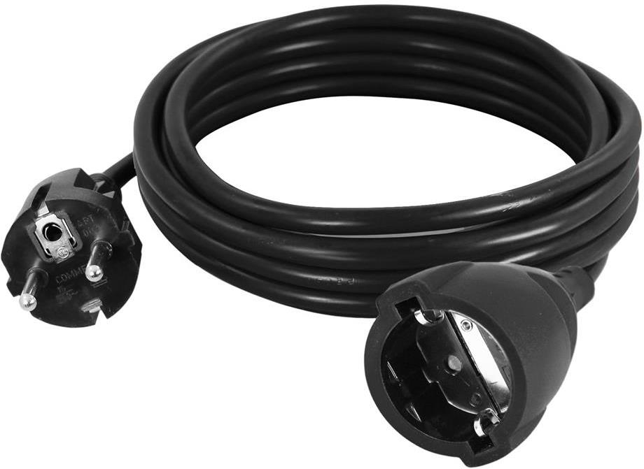 Удължител 5 метра кабел H05VV-F 3G2.5мм2 черен Commel, COMMEL, C220-151