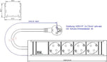 Разклонител ЧЕРЕН 4x2P+E с кабел 2 метра / 3x1.5мм2 CONNECT LINE, Bachmann, BACHMANN, B420.0017