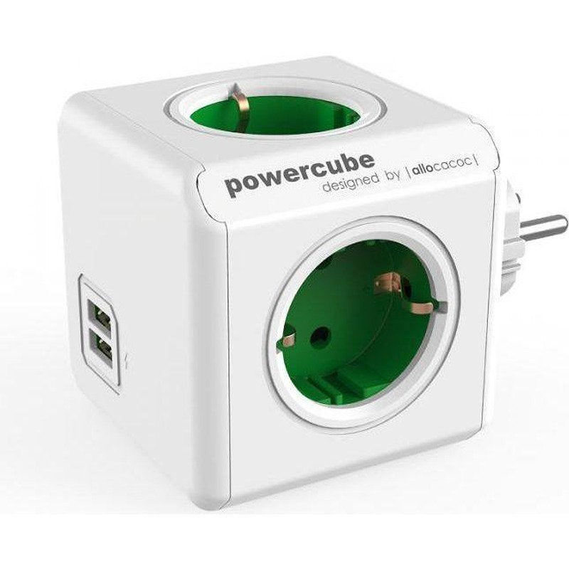PowerCube Original USB DE; GREEN, Allocacoc, 1202GN/DEOUPC