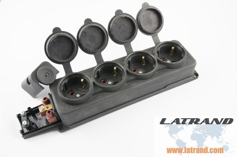 BEMIS четирипосочен гумиран  разклонител  IP54 - 3614