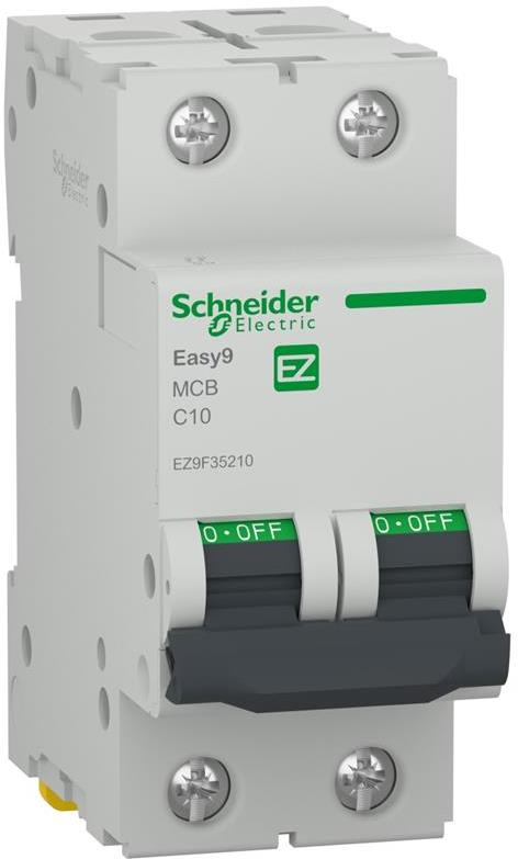 Автоматичен прекъсвач Easy 9 2P 10A крива C 6kA SE, SCHNEIDER ELECTRIC НИСКО НАПРЕЖЕНИЕ, EZ9F35210