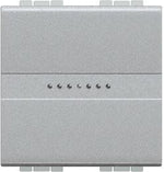Еднополюсен ключ 2 мод. 10A аксиален цвят Алуминий LL Bticino, BTICINO, NT4051M2AN