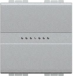 Еднополюсен ключ 2 мод. 10A аксиален цвят Алуминий LL Bticino, BTICINO, NT4051M2AN