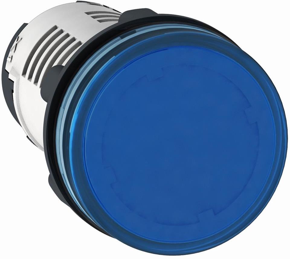 Сигнална лампа LED монолитна синя 230...240Vac Ø22mm XB7 SE, SCHNEIDER ELECTRIC НИСКО НАПРЕЖЕНИЕ, XB7EV06MP
