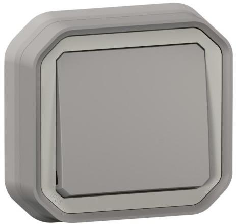 Девиаторен ключ моноблок за скрит монтаж цвят Сив IP55 Plexo New Legrand, LEGRAND, 69811L