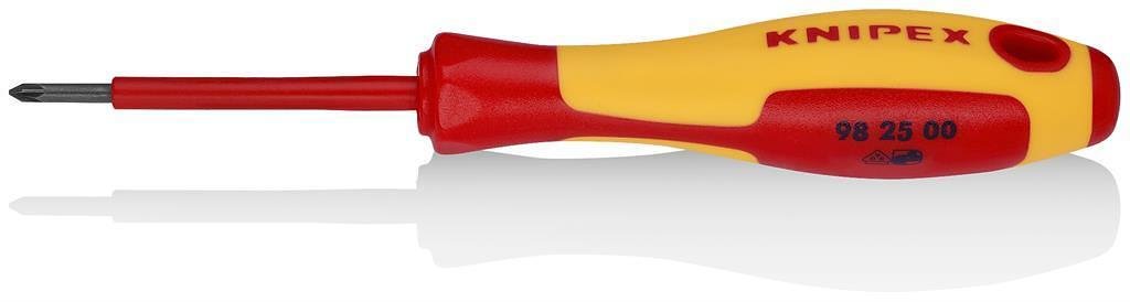 Отвертка PZ 0, VDE 1000V жълто-червена ръкохватка 162мм, Knipex - K982500
