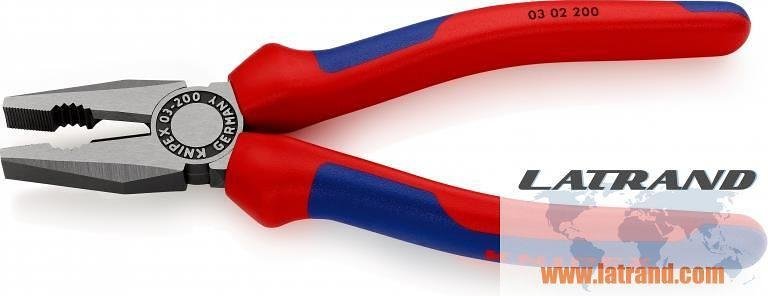 Клещи комбиниранин, Ø2,5mm 200mm, 03 02 200, KNIPEX - K0302200