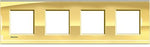 Рамка 4х2 мод. метална правоъгълна Ice gold LL Bticino , BTICINO, LNA4802M4OA