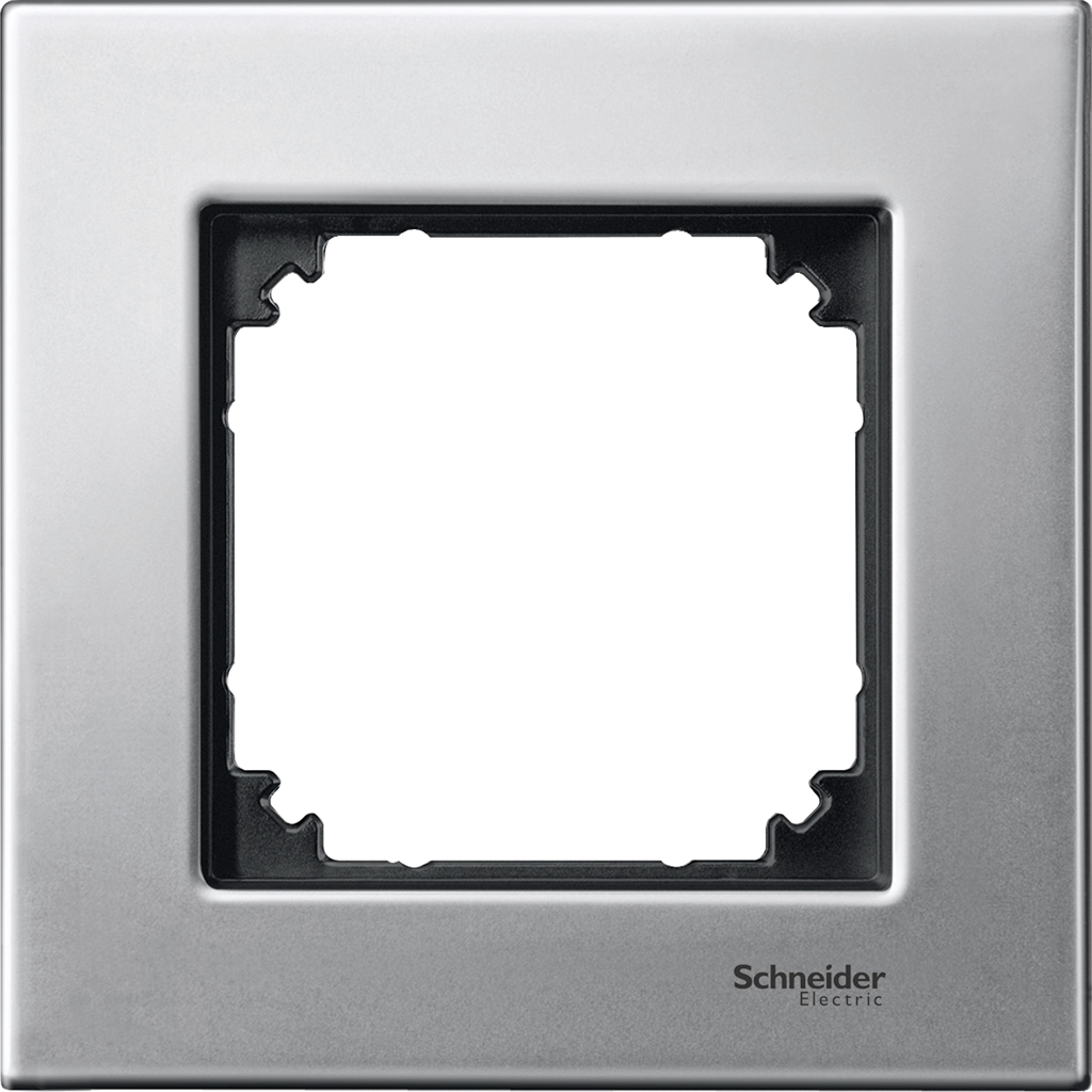 Рамка 1х цвят Платинено сребрист, метал System M  Merten SE /до изчерпване/, SCHNEIDER ELECTRIC, MTN403160