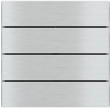 Лицев панел за 4 бутона хоризонтално 80x20 FF Metal Alluminium EKINEX, EK-TRO-GBQ