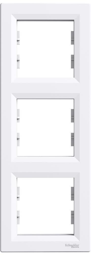 Рамка 3х вертикална цвят Бял Asfora SE, SCHNEIDER ELECTRIC, EPH5810321