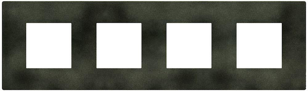 Рамка 2+2+2+2 мод. цвят Зелен меланж (Dark Green) Light Now Bticino, BTICINO, YA4802M4DG