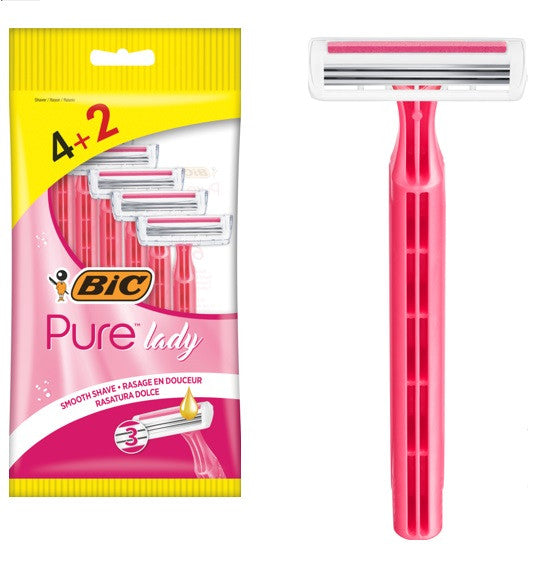 САМОБРЪСНАЧКА PURE 3 PINK ПЛ 4+2 BIC