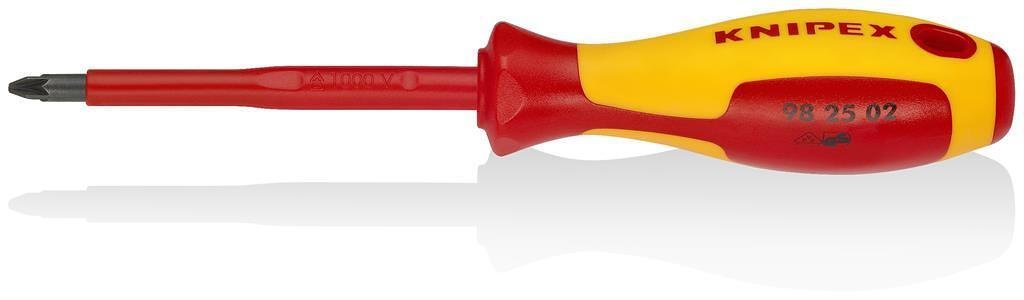 Отвертка PZ 2, VDE 1000V жълто-червена ръкохватка 212мм, Knipex - K982502