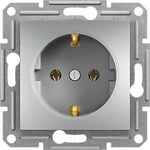 Контакт ШУКО 16A цвят Алуминий Asfora SE, SCHNEIDER ELECTRIC, EPH2900161