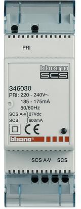 Захранващ блок за двупроводна система 0.6A DIN монтаж Bticino, BTICINO, 346030