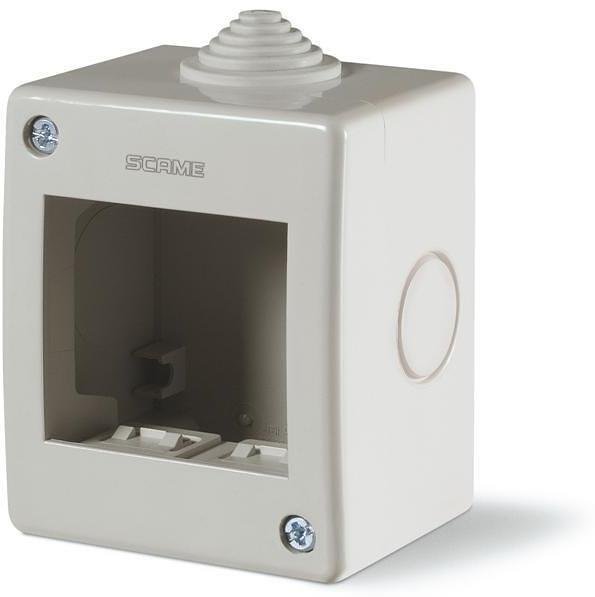 Конзолна кутия, 68x82x52mm, 2 модула, повърхностен монтаж, Unibox, Scame, 136.4122, IP40