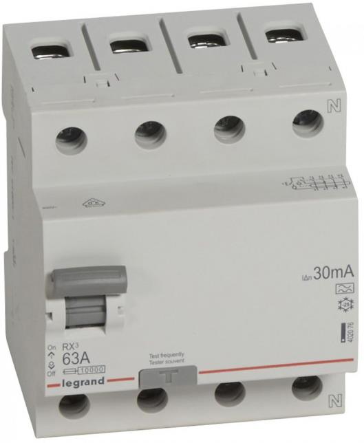 ДТЗ 4P 63А 30mА серия RX3 ID тип A Legrand, LEGRAND НИСКО НАПРЕЖЕНИЕ, 402076