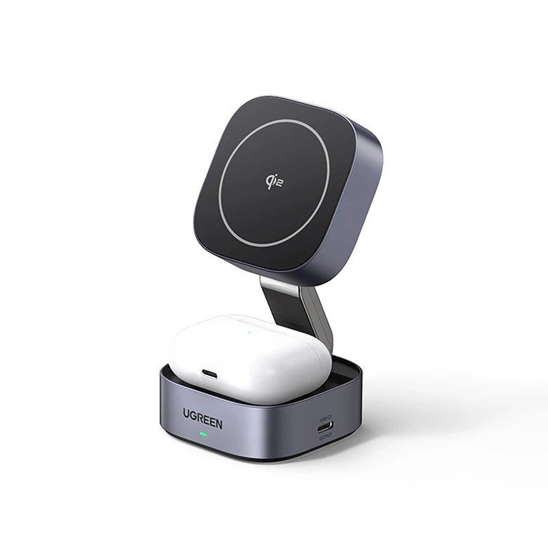 ИНДУКЦИОННО БЕЗЖИЧНО ЗАРЯДНО 3in1,МАГНИТ,15W/iOs W702 UGREEN