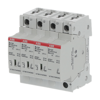 Катоден отводител тип 2 OVR 40kA 275V 3P+N с варистор ABB, 2CTB815704R2000