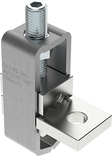 Неизолиран конектор към устройство OL240-2 Al/Cu 2x95-240mm² h78mm 806A 690V MOREK, MAJ2240E10