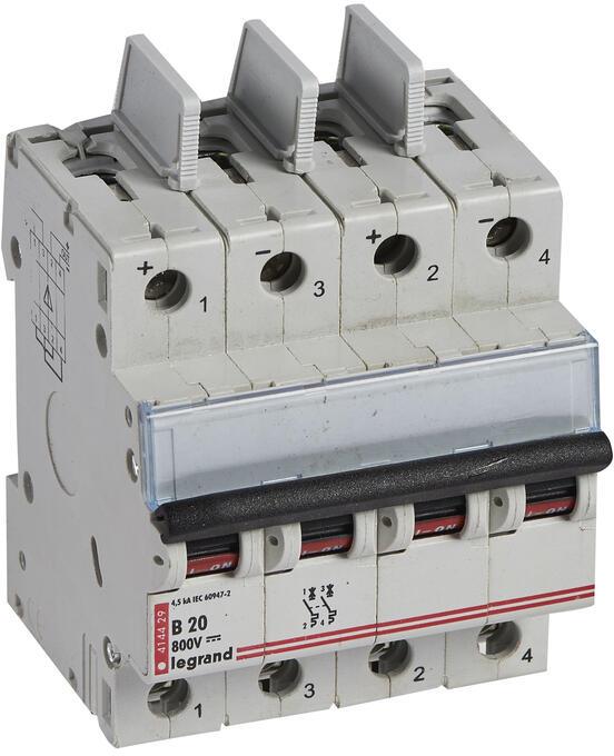 Автоматичен прекъсвач DX3-DC 2P 20A 800V= Legrand, LEGRAND НИСКО НАПРЕЖЕНИЕ, 414429
