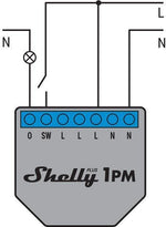 Микромодул Smart реле 1х On/Off 16A с мерител изисква неутрала Shelly Plus 1PM - 265017