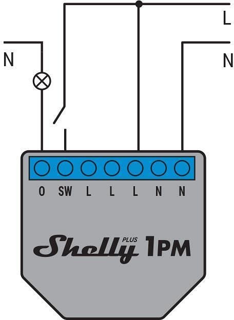 Микромодул Smart реле 1х On/Off 16A с мерител изисква неутрала Shelly Plus 1PM - 265017