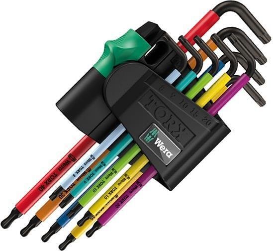 Комплект шестограми TX BO, 9х (9…27), в щипка, 967 SPKL L-key Multicolour 1 блистер Wera - W073599