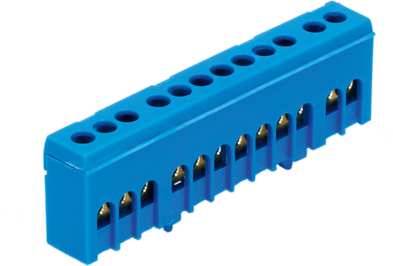 Клема изолирана СИНЯ N12H 12x16mm² IP20 63A 690V MOREK, MAD1012N15