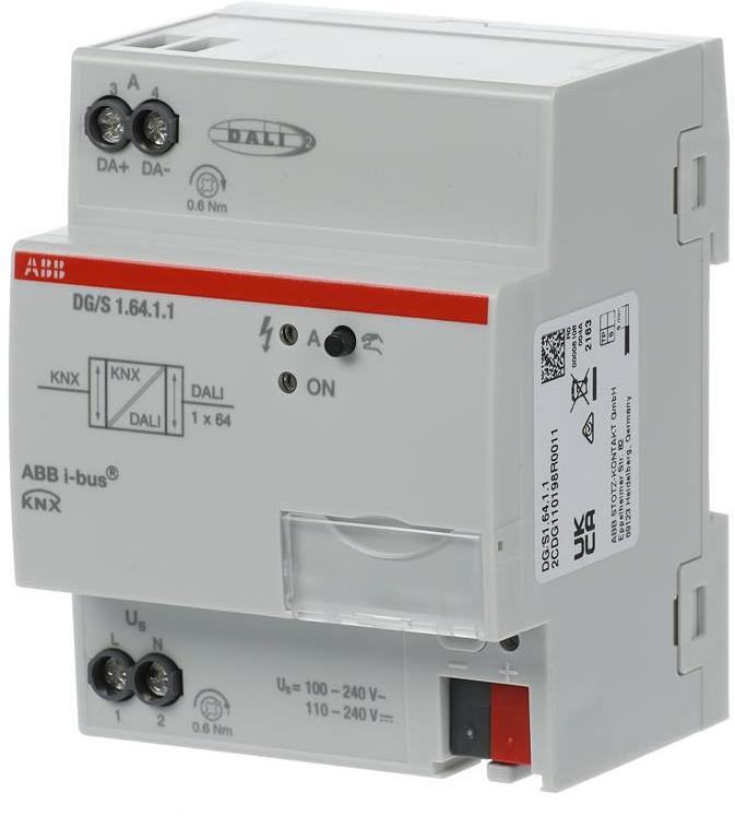 Актуатор DALI gateway DG/S1.64.1.1 1х 64 баласта 4DIN KNX ABB, 2CDG110198R0011