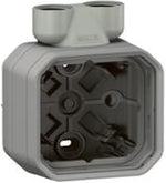 Кутия с 2х щуцер M20 за открит монтаж цвят Сив IP55 Plexo New Legrand, LEGRAND, 69846L