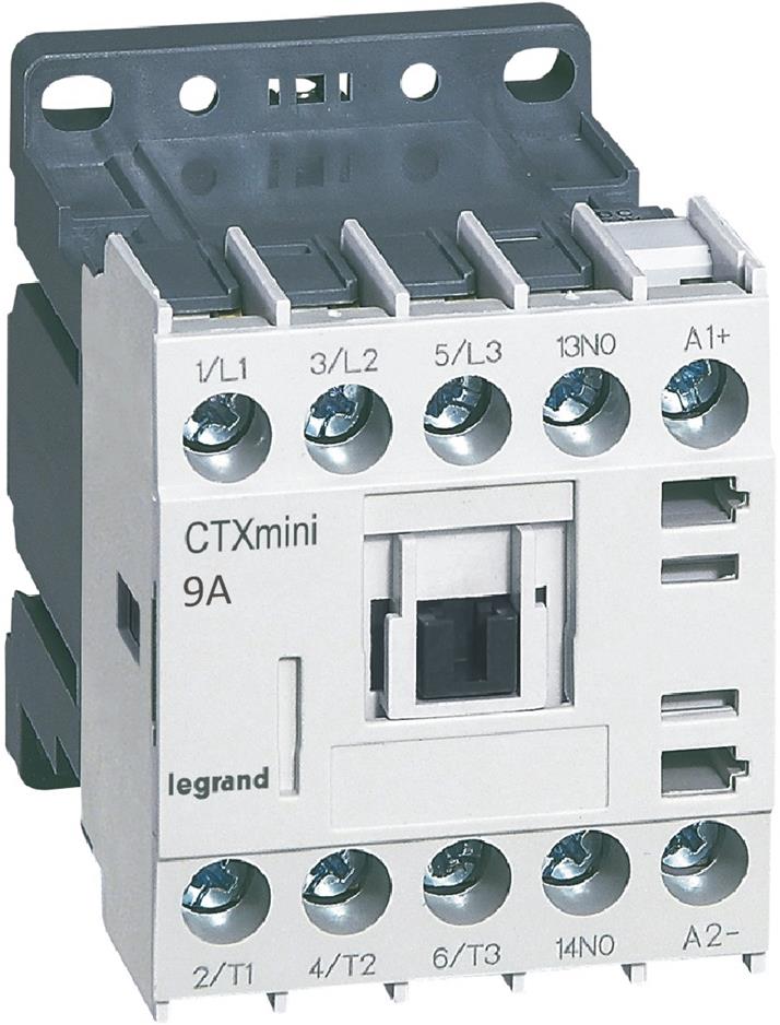 Контактор CTX3 mini 3P 4kW (9A AC-3) 1NO 24V DC Legrand, LEGRAND НИСКО НАПРЕЖЕНИЕ, 417021