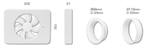 Вентилатор Intellivent ф100-120мм, цвят Бял, 134м3/ч, 5.5W, 21dB Fresh