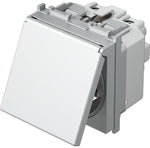 Контакт шуко 2P+E 16A 2 мод. с капаче цвят Сребро мат Modul TEM, VM11SS