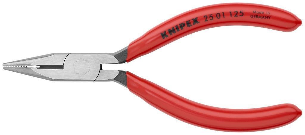 Клещи резачки с остър връх, червена ръкохватка 125мм, Knipex - K2501125