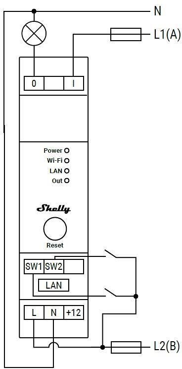 Импулсно Smart реле 1х On/Off 16A за DIN монтаж Shelly PRO 1 - 268001