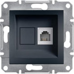 Розетка RJ11 цвят Антрацит Asfora SE, SCHNEIDER ELECTRIC, EPH4100171