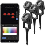 Прожектор (комплект 4 бр.) LED 1.5W RGBIC 100lm 20000h IP65 черен Wi-Fi GoSmart EMOS
