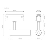 Магнитна лампа за релсова система M-LINE, черна, 5W, 400lm, 4000K, DPM, MTL-ST-5W-B