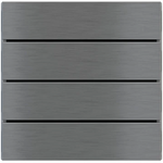 Лицев панел за 4 бутона хоризонтално 80x20 FF Metal Titanium EKINEX, EK-TRO-GBS