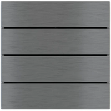 Лицев панел за 4 бутона хоризонтално 80x20 FF Metal Titanium EKINEX, EK-TRO-GBS