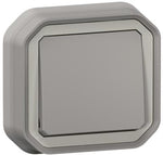 Девиаторен ключ моноблок за скрит монтаж със скоби цвят Сив IP55 Plexo New Legrand, LEGRAND, 69812L