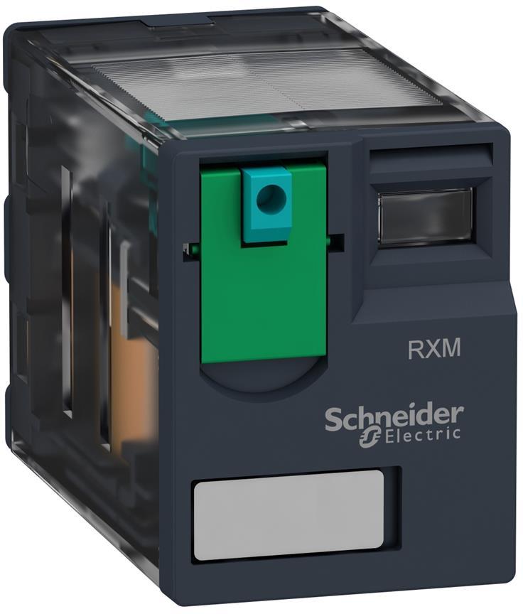 Реле интерфейсно RXM 12 VDC, 12A, 2 превключващ контакт, монтаж в цокъл SE, SCHNEIDER ELECTRIC НИСКО НАПРЕЖЕНИЕ, RXM2AB1JD