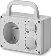 Табло за индустриални контакти IP54, UV, преносимо, серия ADAPTO (1х16A и2хШуко) Scame-623.1000-000